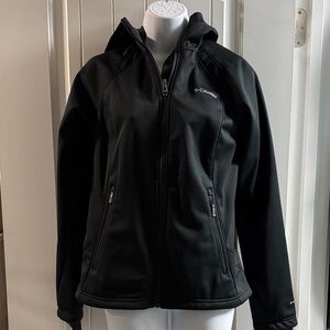 Columbia Women's Black Hooded Softshell Utility Jacket